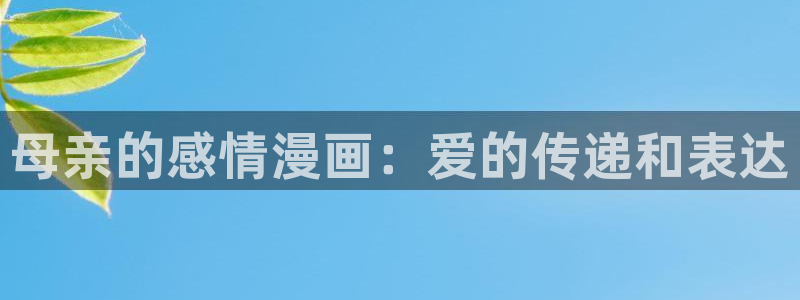 漫蛙的邮箱怎么填：母亲的感情漫画：爱的传递和表达