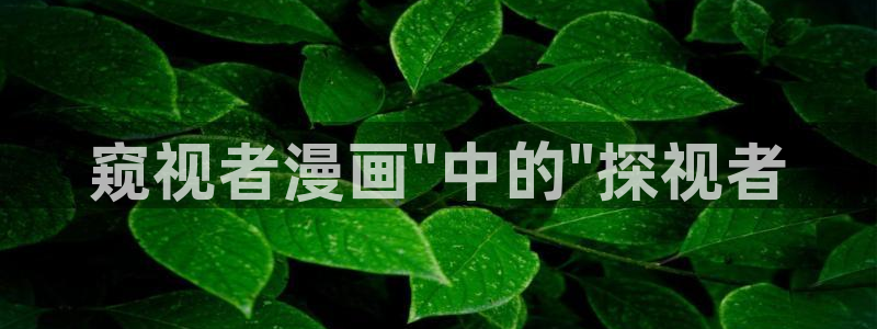 漫蛙漫画最新网址：窥视者漫画\
